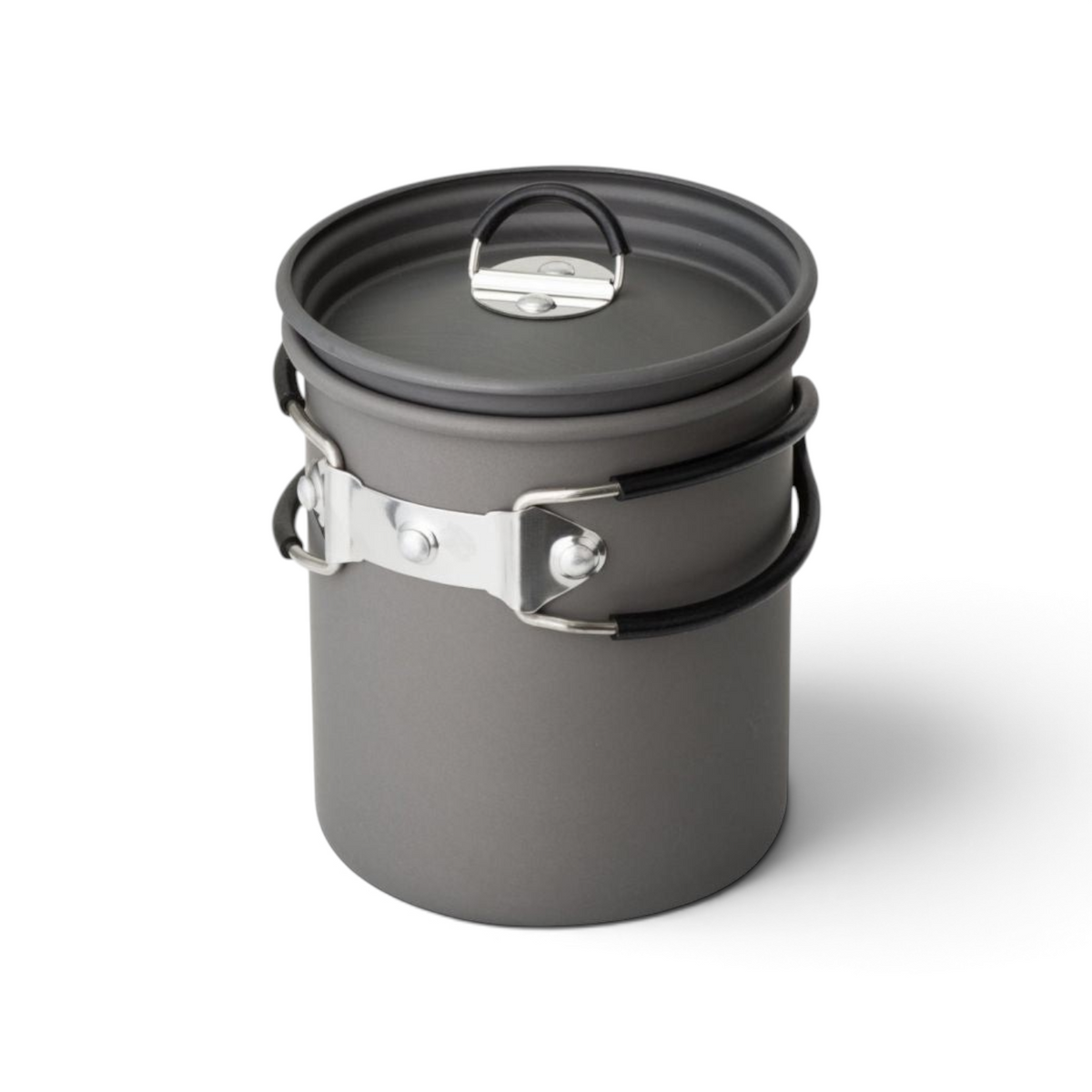 Adversary Force Helikon-Tex 850ml hard-anodized aluminium camping pot with lid and folding butterfly handles