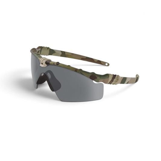 Adversary Force Oakley SI Ballistic M-Frame 3.0 tactical sunglasses with Multicam frame and grey Plutonite lenses.