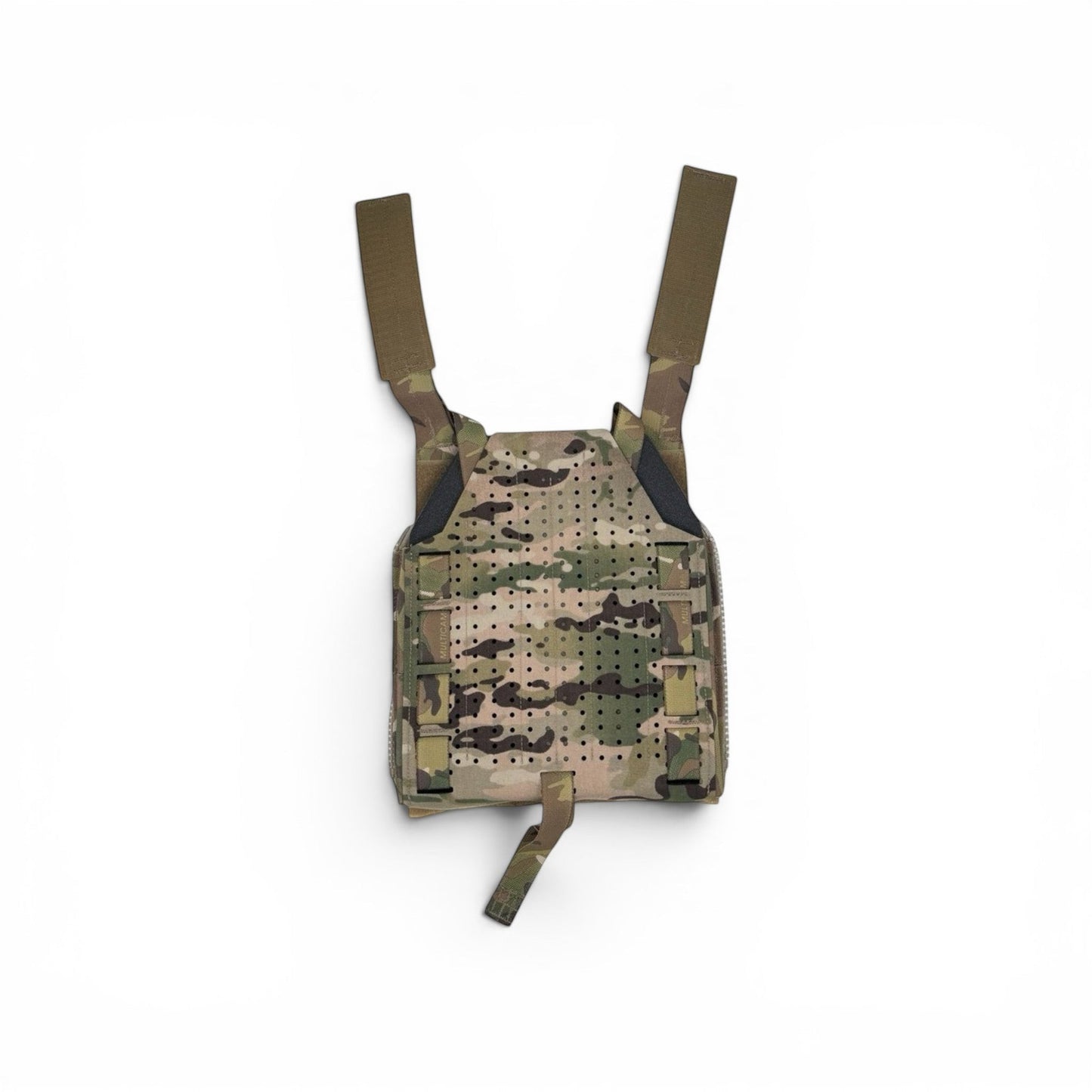 Adversary Force L4 Maritime L4PC Rear Plate Bag in Multicam mit lasergeschnittenem MOLLE-Design für taktische Ausrüstung.