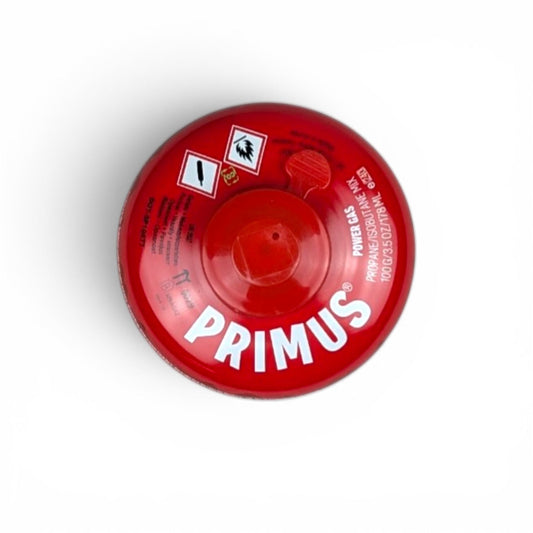 Adversary Force PRIMUS Power Gas 100g Gaskartusche mit Schraubventil in Rot für Outdoor-Kocher