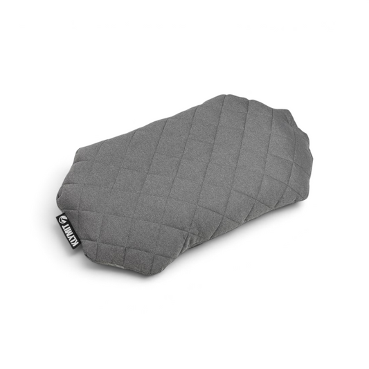 Adversary Force Klymit Luxe Pillow featuring a grey quilted polyester cover for camping and travel comfort.