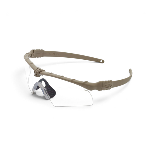 Adversary Force Oakley SI Ballistic M-Frame 3.0 tactical safety glasses with tan frame and clear lens