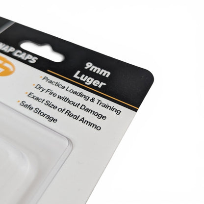 Adversary Force A-Zoom 9mm Luger snap caps packaging for dry fire training and safe practice