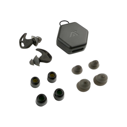 Adversary Force AXIL X20 Passive Gehörschutz mit Etui und verschiedenen Silikon- sowie Schaumstoff-Ohrstöpseln