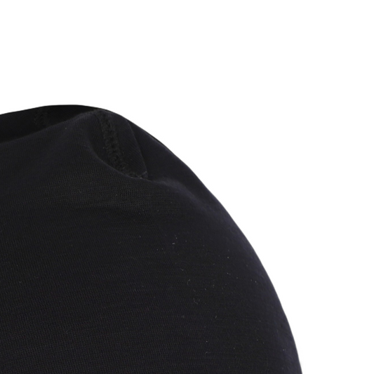 Adversary Force AB Beanie Lite Merino in black, a lightweight single-layer merino wool hat with a small logo patch.