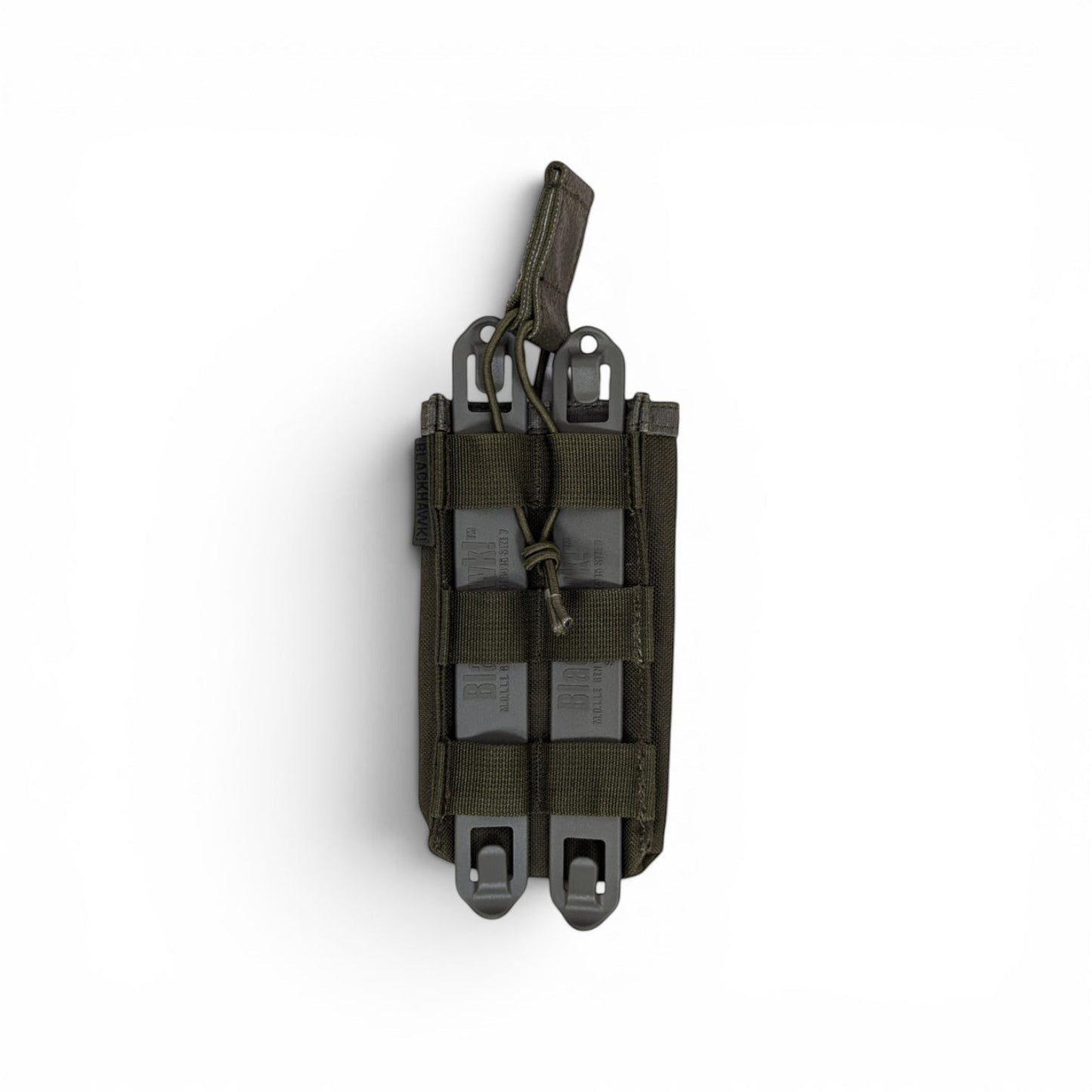 Adversary Force BLACKHAWK! Single M4 Mag Pouch in Oliv aus Nylon mit Speed Clips für taktische Ausrüstung