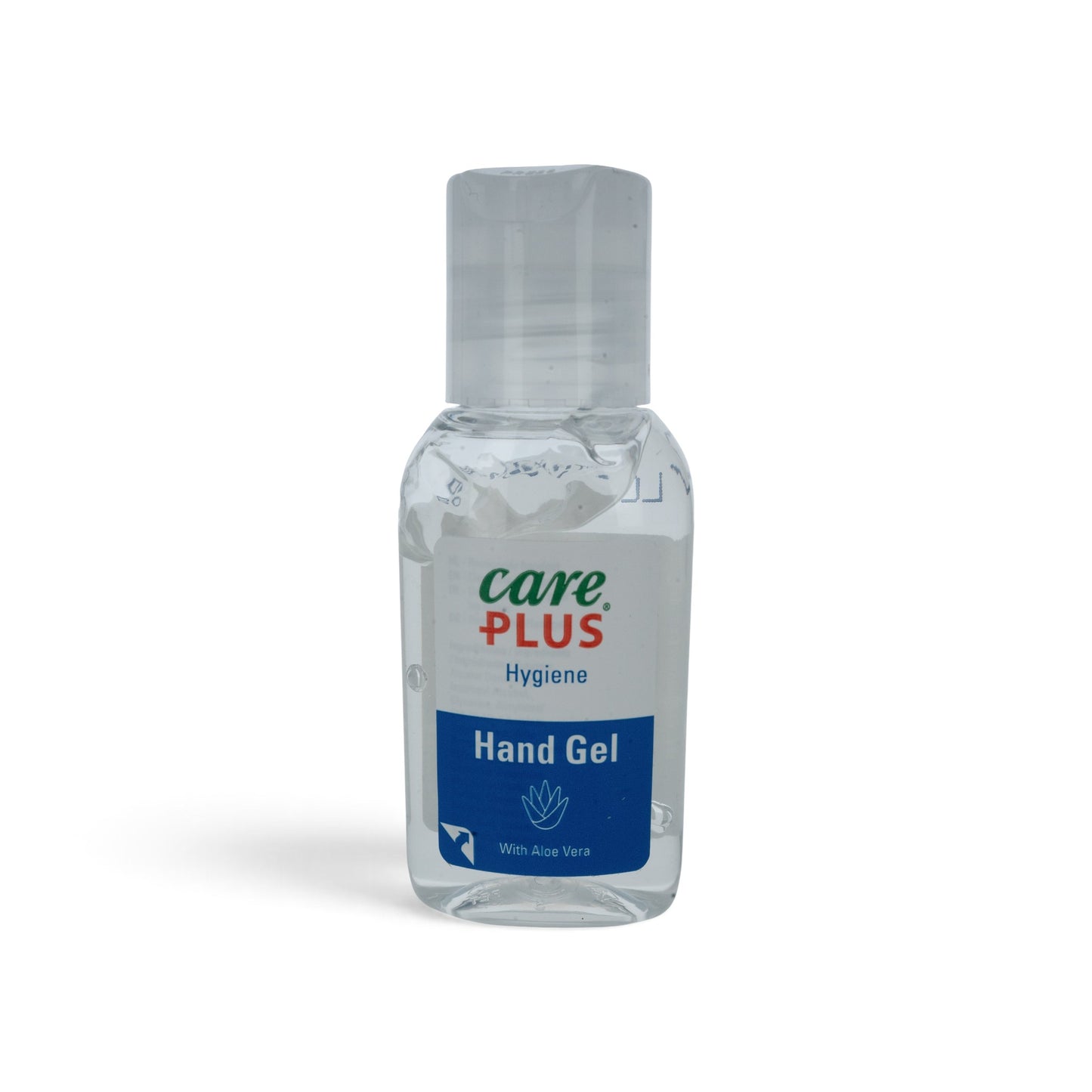 Adversary Force Care Plus Hygiene Hand Gel in a compact clear bottle with aloe vera for travel and outdoor use