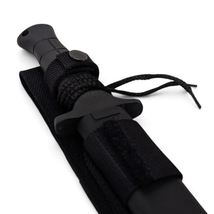Adversary Force Eickhorn BW KM2K-Tanto combat knife in a black tactical MOLLE-compatible sheath