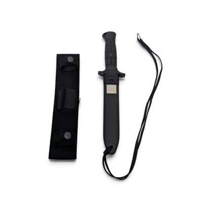 Adversary Force Eickhorn BW KM2K-Tanto combat knife with black sheath, MOLLE-compatible system, and lanyard.