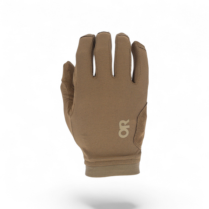 Adversary Force Outdoor Research Ironsight II LT tactical gloves in coyote brown with breathable elastic back
