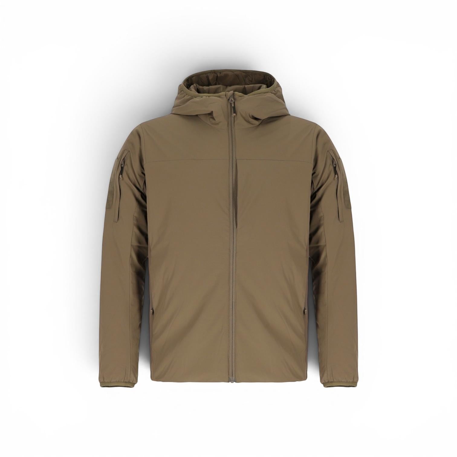 Adversary Force Kapuzenjacke "Insulated" Level 4 in Khaki, multifunktionale Isolationsjacke mit PrimaLoft®-Wattierung, wasserabweisend und atmungsaktiv.