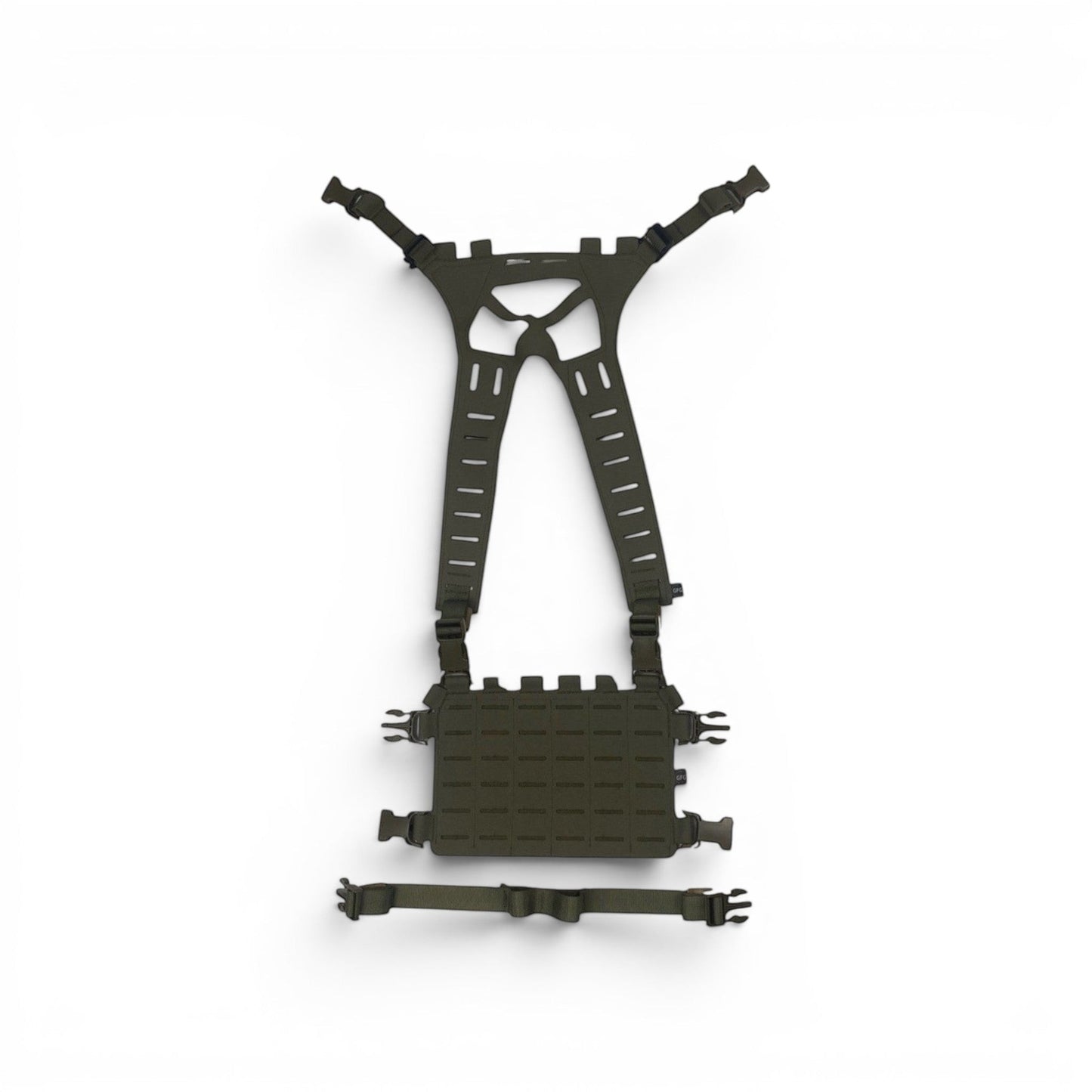 Adversary Force L4 Adaptive Rig System Split Rig in olivgrün mit modularem Harness und PALS-Placard