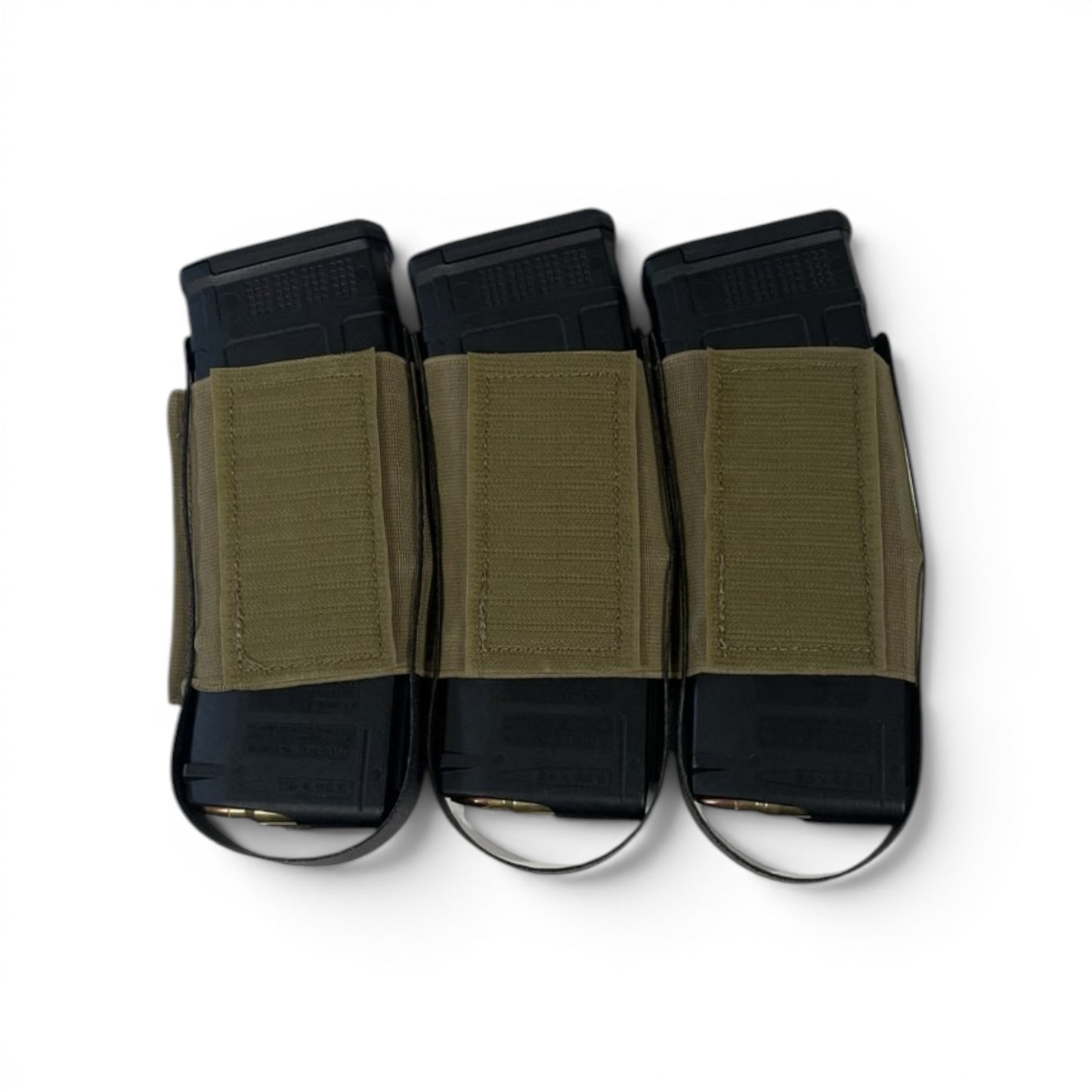 Adversary Force L4 elastischer Magazin-Einsatz in Olivgrün für drei Gewehrmagazine mit elastischen Haltebändern