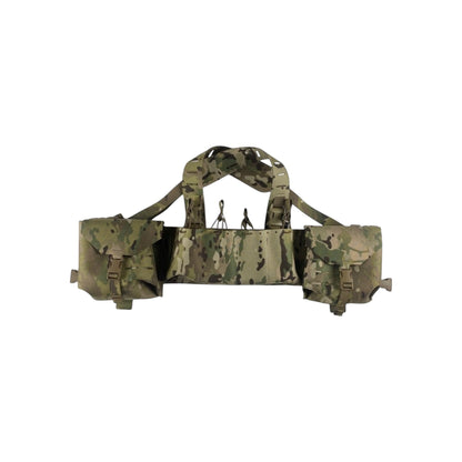 Adversary Force L4 WCSIG Chest Rig in Multicam aus laser-geschnittenem Cordura-Laminat mit Magazintaschen.