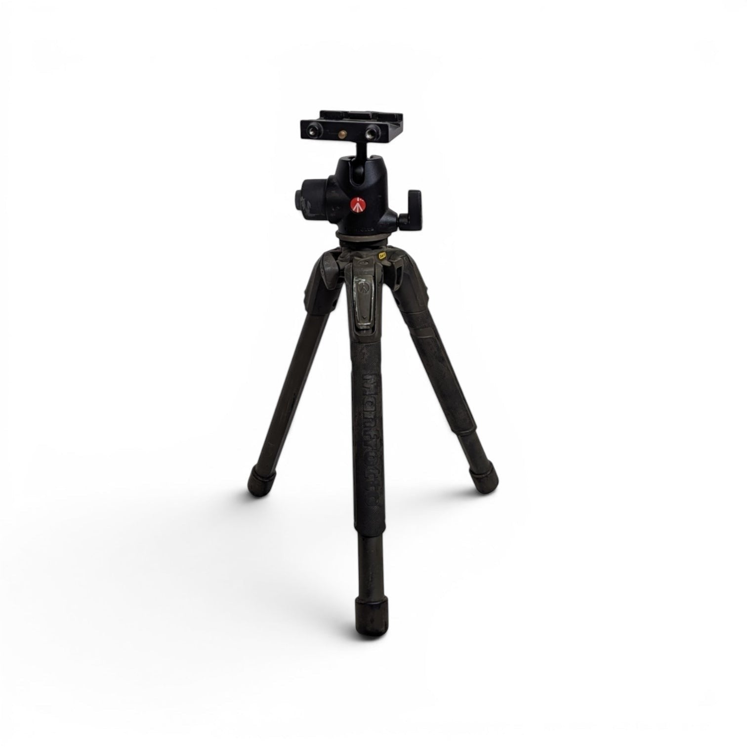 Adversary Force Manfrotto Low-Level Profi-Stativ in Oliv mit Kugelkopf aus robustem Metall für maximale Stabilität.