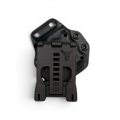 Adversary Force Black Trident MP5 Magazintasche aus schwarzem Kydex mit Tek-Lok Befestigung für schnellen Zugriff