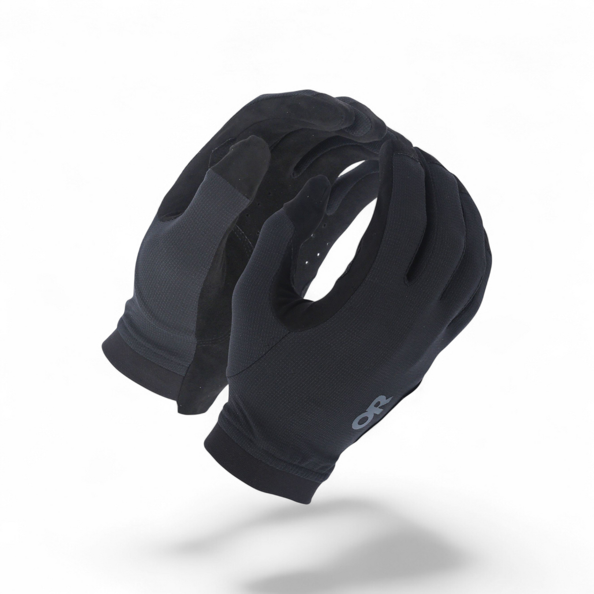 Adversary Force Outdoor Research Ironsight II LT black tactical shooting gloves with perforated synthetic palms