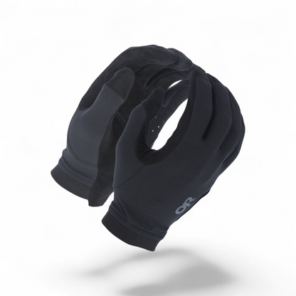 Adversary Force Outdoor Research Ironsight II LT black tactical shooting gloves with perforated synthetic palms