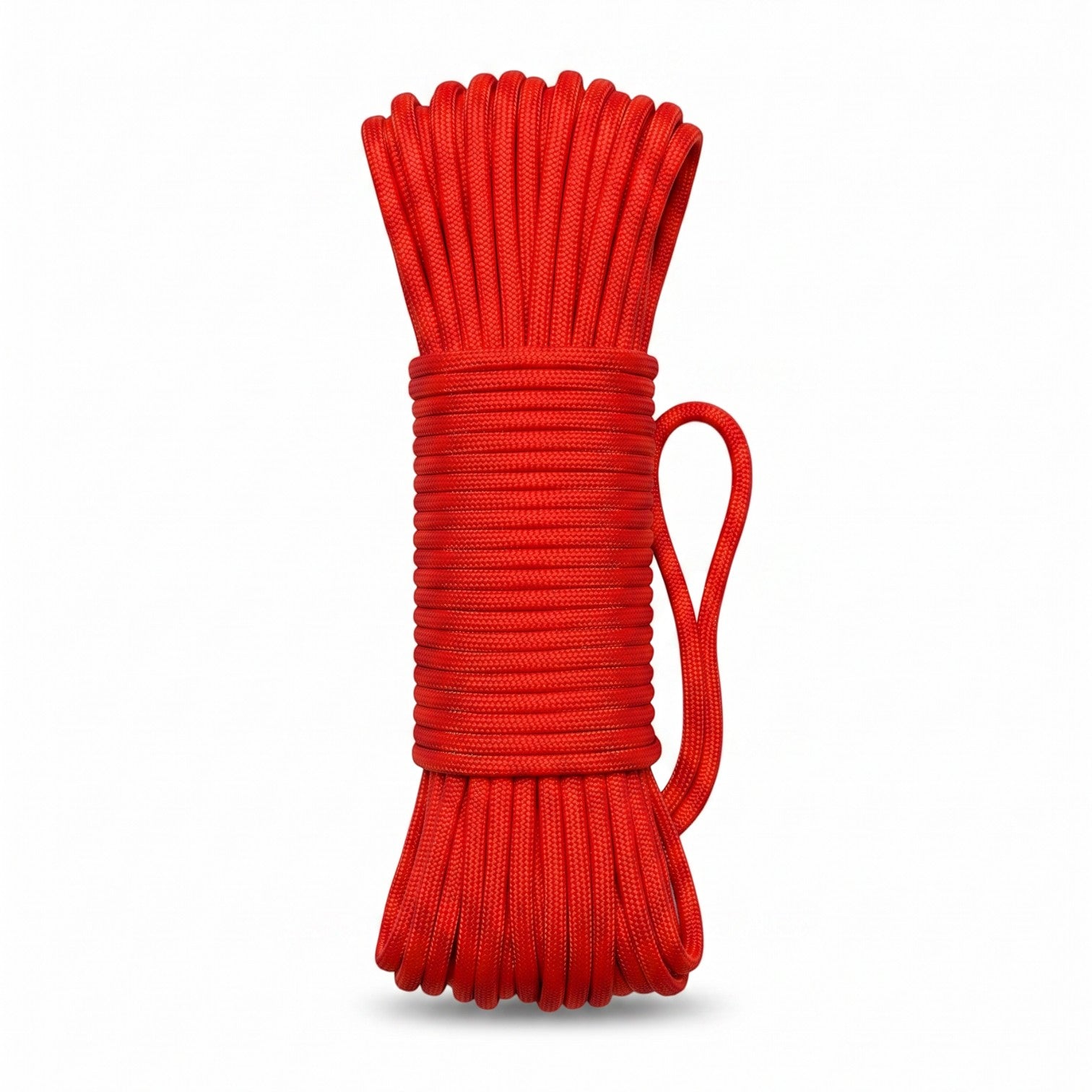 Adversary Force US Fallschirmleine in leuchtendem Rot, 15 Meter langes Nylon-Paracord für Outdoor und Bushcraft.