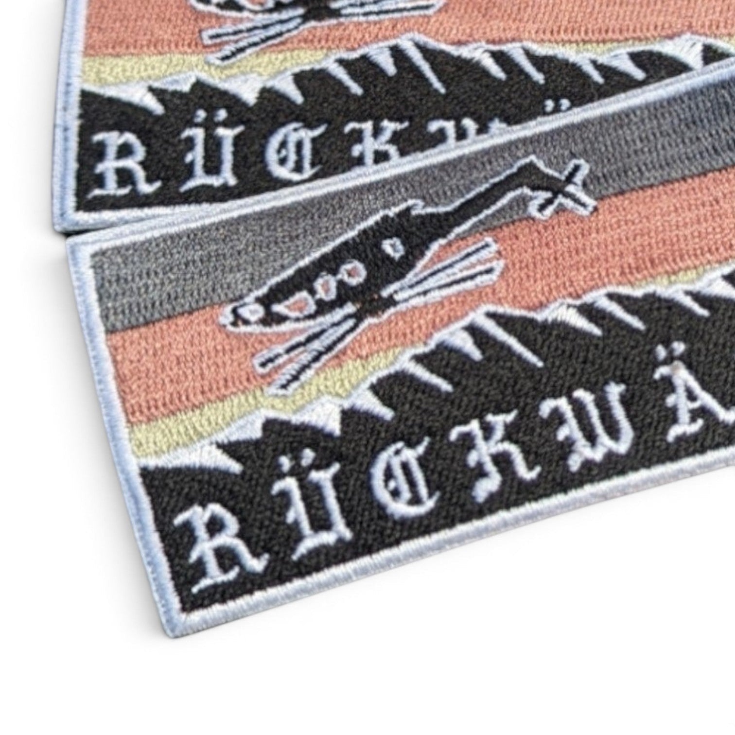 Adversary Force Rückwärts Patch DEU mit Helikopter und Bergmotiv, schwarz, rot, gold