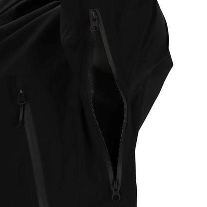 Adversary Force Waterproof Jacket Alpha in Schwarz mit wasserdichtem Unterarm-Belüftungsreißverschluss