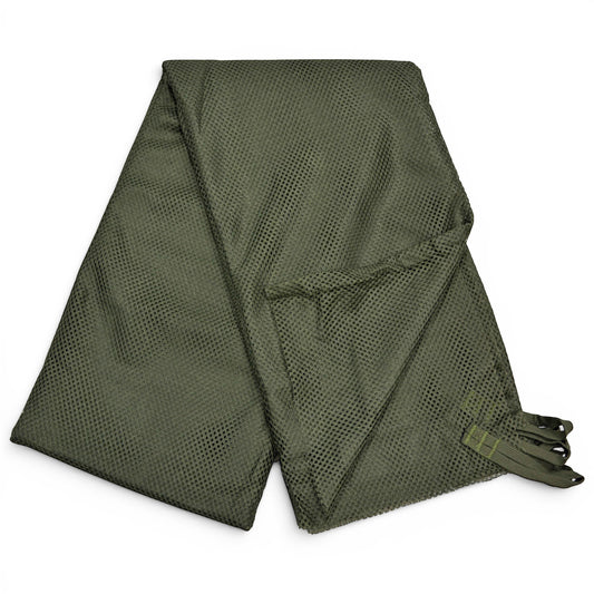 Adversary Force Skarpo IRR Multifunktionsnetz in RAL7013 Olivbraun aus leichtem Polyester-Mesh für taktische Tarnung
