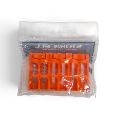 Adversary Force Storacell Slimline AAA Batteriemagazin für 6 Batterien aus orangefarbenem Kunststoff in Verpackung