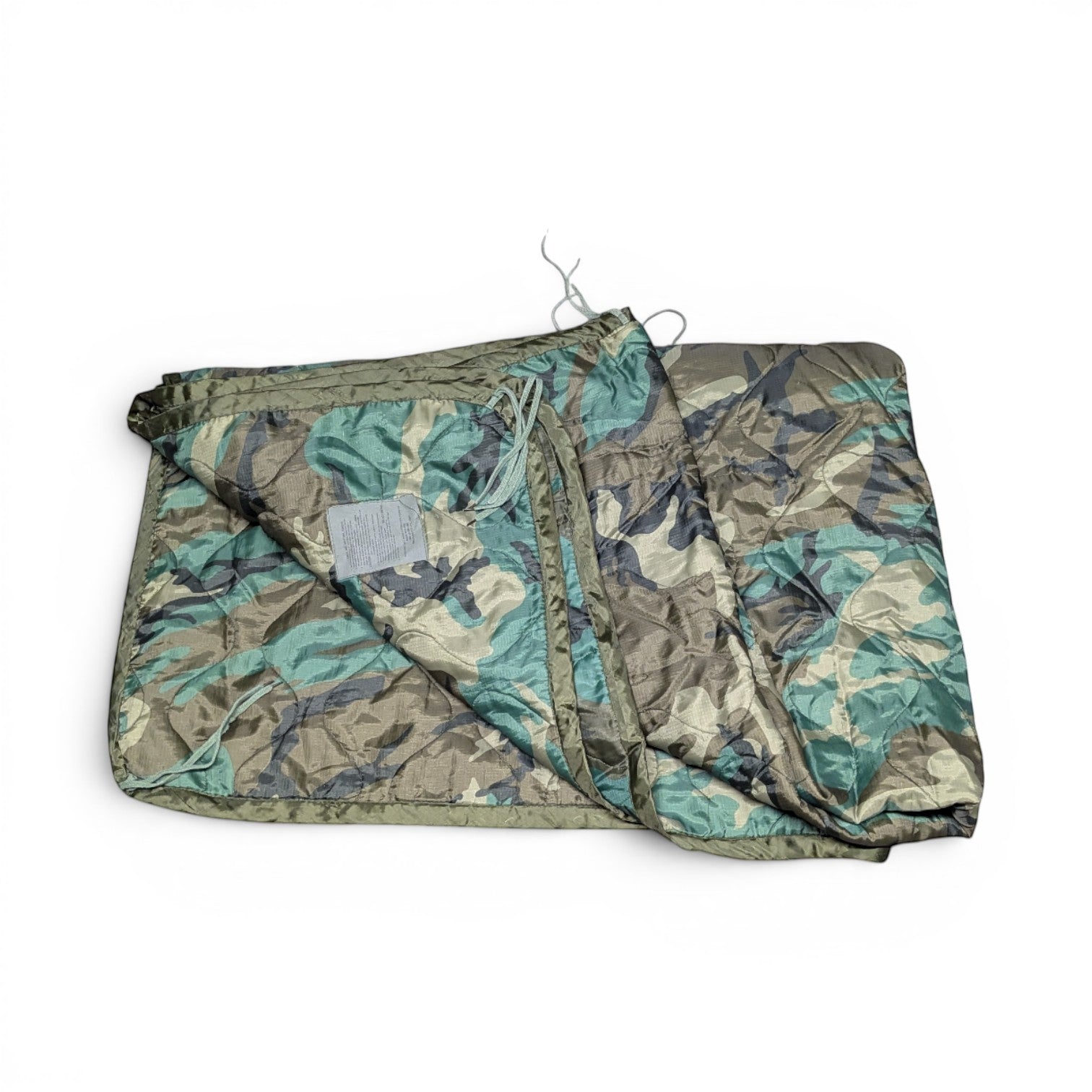 Adversary Force US Army Poncholiner Woobie in Woodland Camouflage aus Polyamid mit Steppdesign für Outdoor-Einsätze