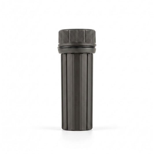 Adversary Force wasserdichte US Matchbox aus schwarzem Kunststoff mit Schraubdeckel für Outdoor und Survival
