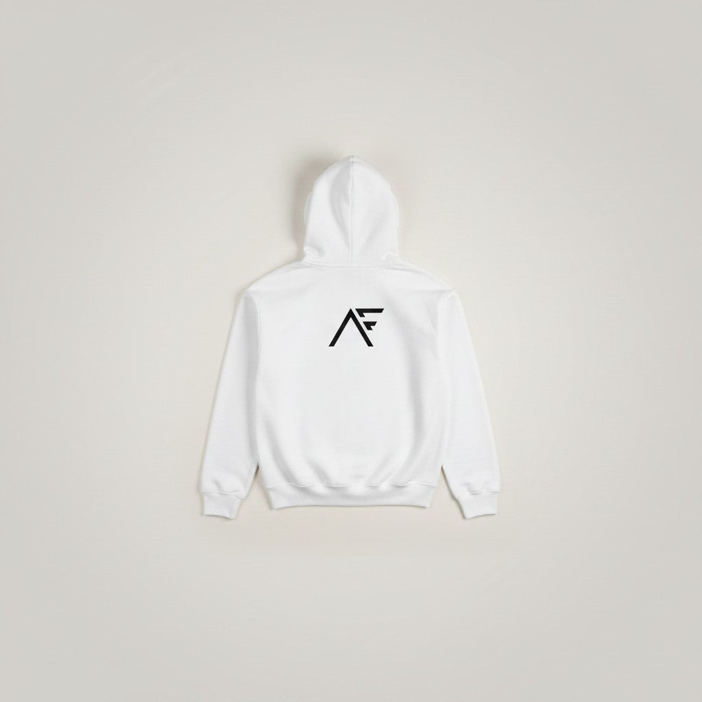 Adversary Force weißer Kapuzenpullover aus Baumwollmischung mit Logo-Print auf der Rückseite